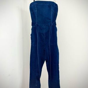 Tube Denim Jumpsuit